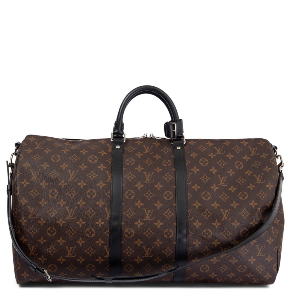 Louis Vuitton Brown and Black Duffel Bag with Monogram
